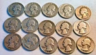 Lot of 15 Old Washington Silver Quaters 90% Silver 3.275 oz wt