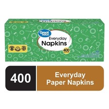 Disposable White Paper Napkins Everyday 1-Ply 400 Count