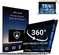 4-Way Privacy Screen Shield, Removable Anti-Glare Filter for 15.6 Inch Laptop