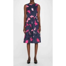 Carolina Herrera Butterfly eyelet embroidered midi dress size 2 $1990