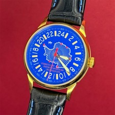 New! Raketa Watch 24h Mechanical Antarctica Russian Day Men's Soviet Rare USSR