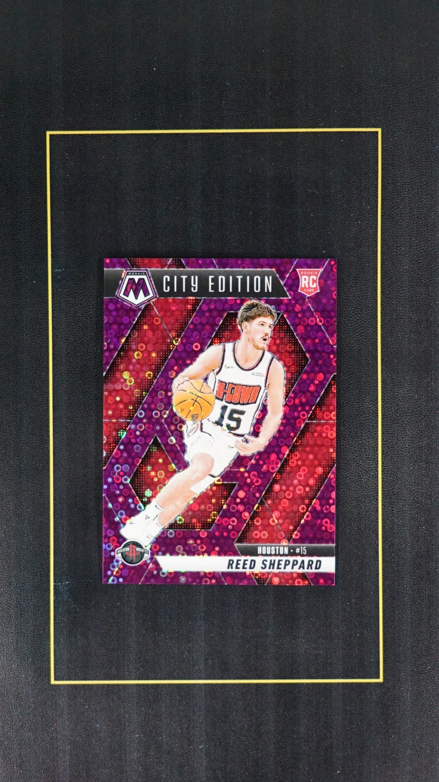 2024-25 Panini Mosaic Reed Sheppard RC City Edition Purple Fast Break /50