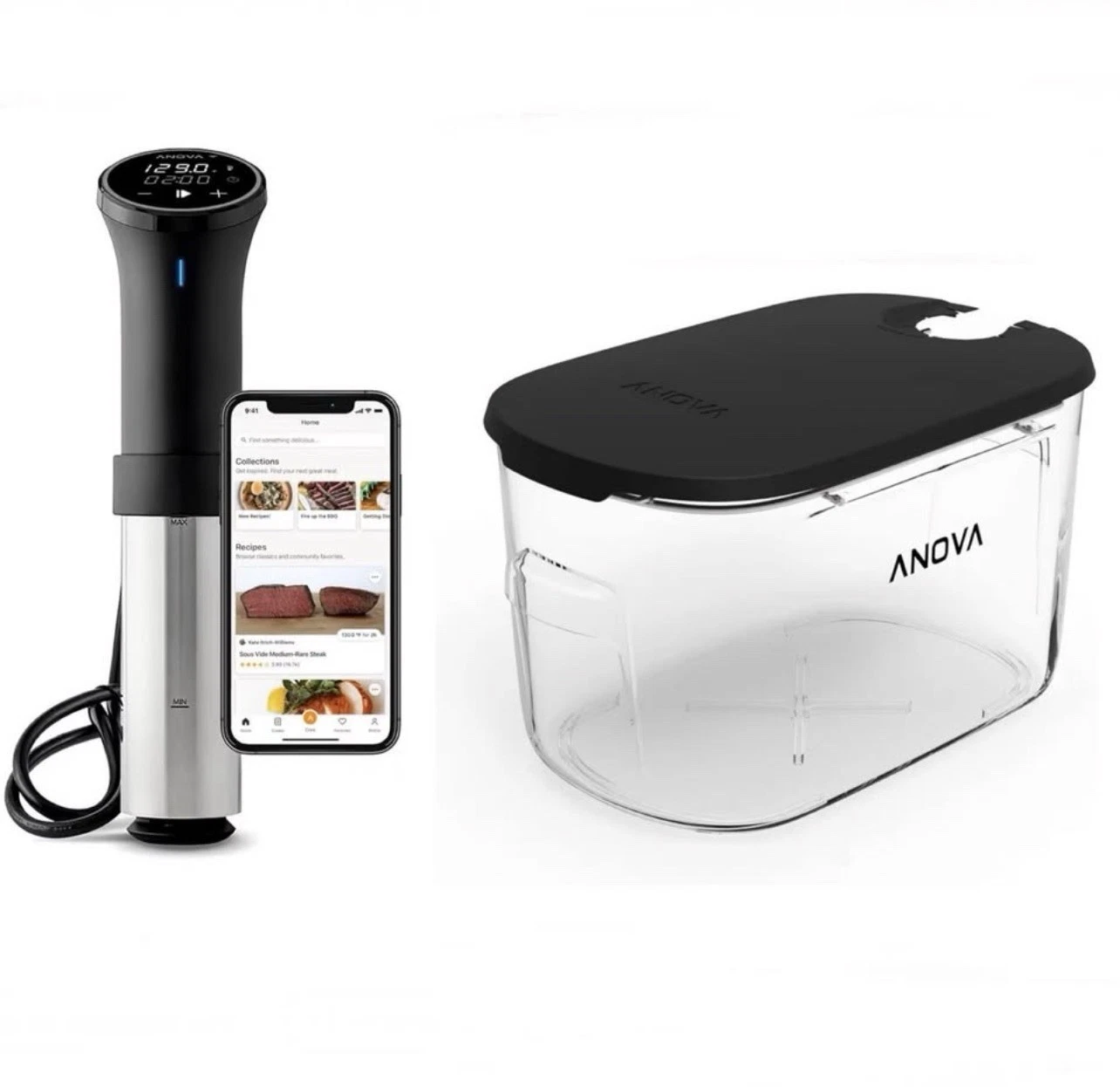 Anova Culinary Sous Vide Precision Cooker & container
Opens in a new window or tab