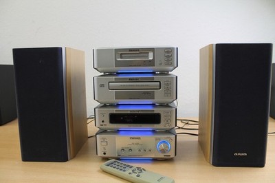 Aiwa XR-M99 Mini Kompakt-Stereosystem mit Kassettendeck, CD, Tuner, mit FB