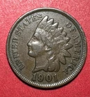 1901 US Indian Head Cent! Choice VF! Old US Coin!