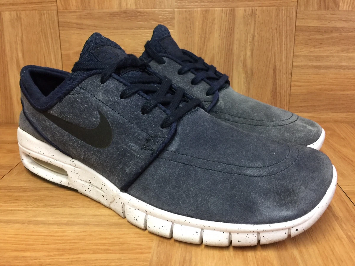 realiteit zweep Naar de waarheid RARE🔥 Nike SB Stefan Janoski Max L Obsidian Blue Black White Sz 8.5  685299-401 | eBay