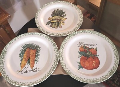 3 NEW CERAMICA DUE TORRI CARROTS/ TOMATOES / ASPARAGUS  13.5   PLATE ITALY   