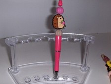 NEW - Pink Retractable pen - Hedgehog