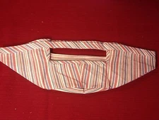 Longaberger ROUND SERVING TRAY Basket LINER~MARKET STRIPE~NEW!