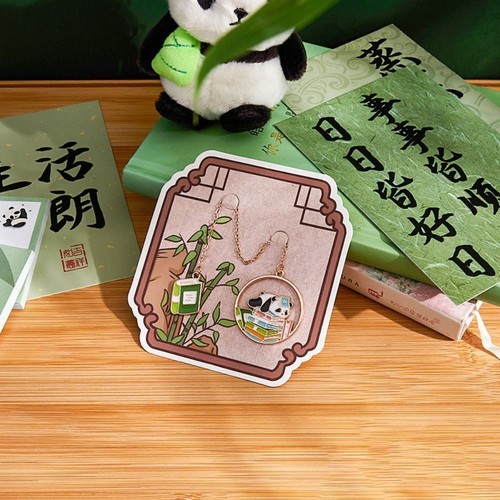 Panda Metal Bookmarks Funny Pagination Mark Creative School Office Supplies - Picture 13 of 16