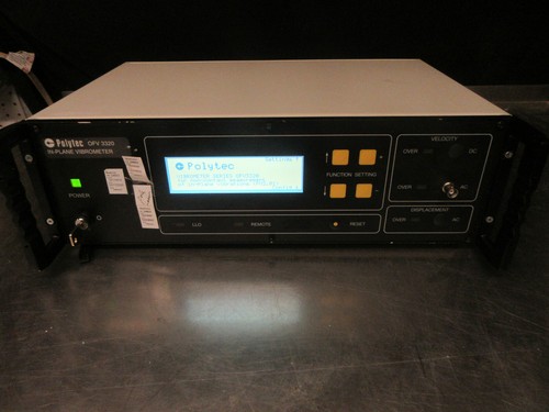 O55 POLYTEC OFV3320 IN PLANE VIBROMETER W POWER CORD CALABRATED FREE SHIPPING