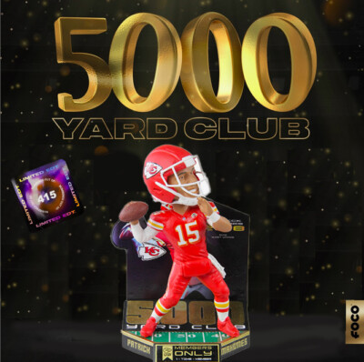 Patrick Mahomes Kansas City Chiefs 5000 Passing Yard Bobblehead -  Ltd Ed 415