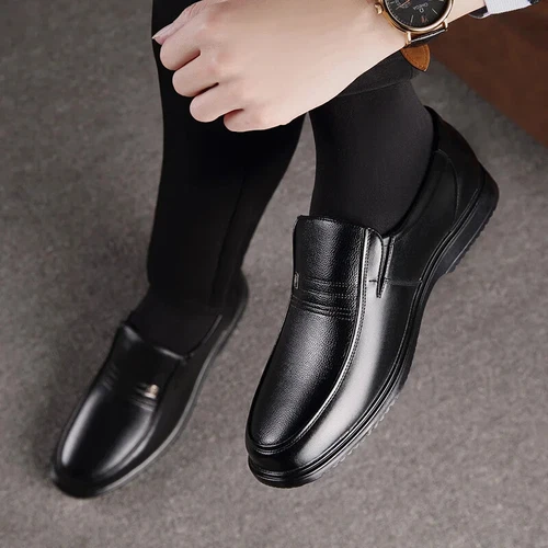 Shoes Men Loafers Genuine Shoes Classic Soft Leather Breathable Men Shoes Flat - Picture 5 of 23