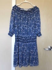 MICHAEL KORS 3/4 Sleeve Floral Sexy Off Shoulders Dress Size L $155.00