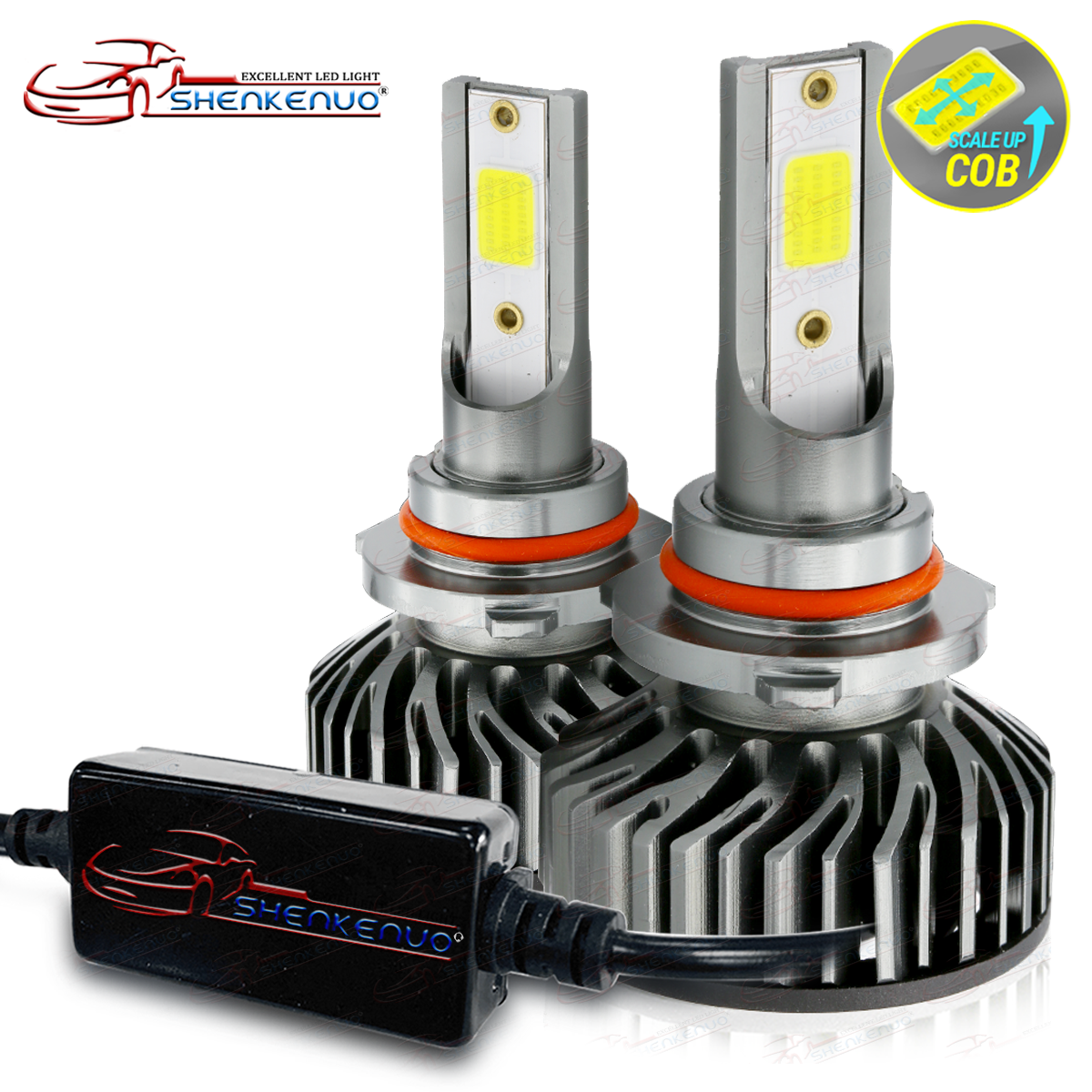 9012 HIR2 LED Headlight Bulbs High Low Beam Super Bright 6000K 55W