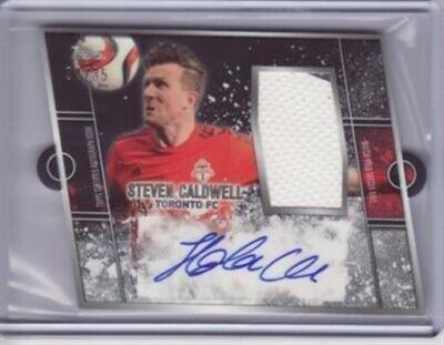 2015 Topps Apex MLS Match Day Die-Cut Relic Autograph Steven Caldwell 34/35 Auto