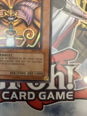 遊戯王 EXODIA THE FORBIDDEN ONE 　英語　LOB-124 Exodia The Forbidden One, LOB-124, 1st Edition, ULTRA RARE