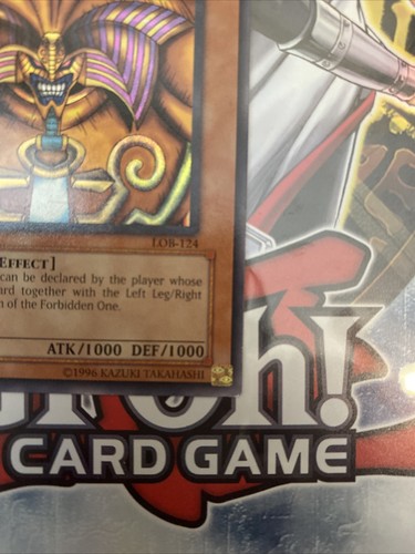 Yugioh 2002 Exodia The Forbidden One 1st Edition LOB-124 Ultra Rare NM 🔥 - Picture 8 of 12