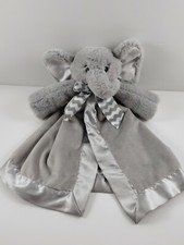 Bearington Baby Collection Gray Elephant Baby Lovey Plush Security Blanket
