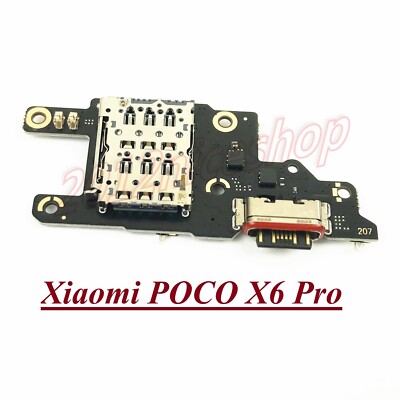 OEM DC Charging Port Dock Mic Connector Jack Sim Board For Xiaomi POCO X6 Pro 5G