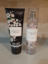 Bath  Body Works MAGNOLIA CHARM Fine Fragrance Mist  Body Cream Set NEW
