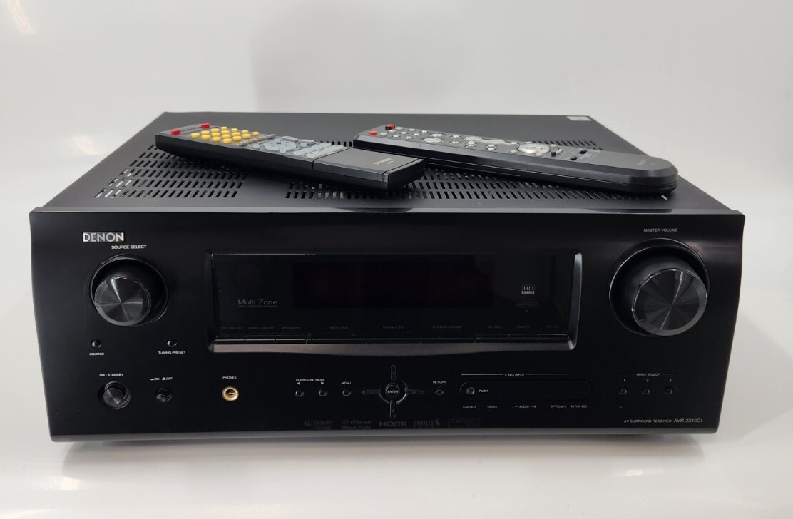 Denon AVR2310CI Multi Zone Home Theater Receiver Remote Bundle TESTED