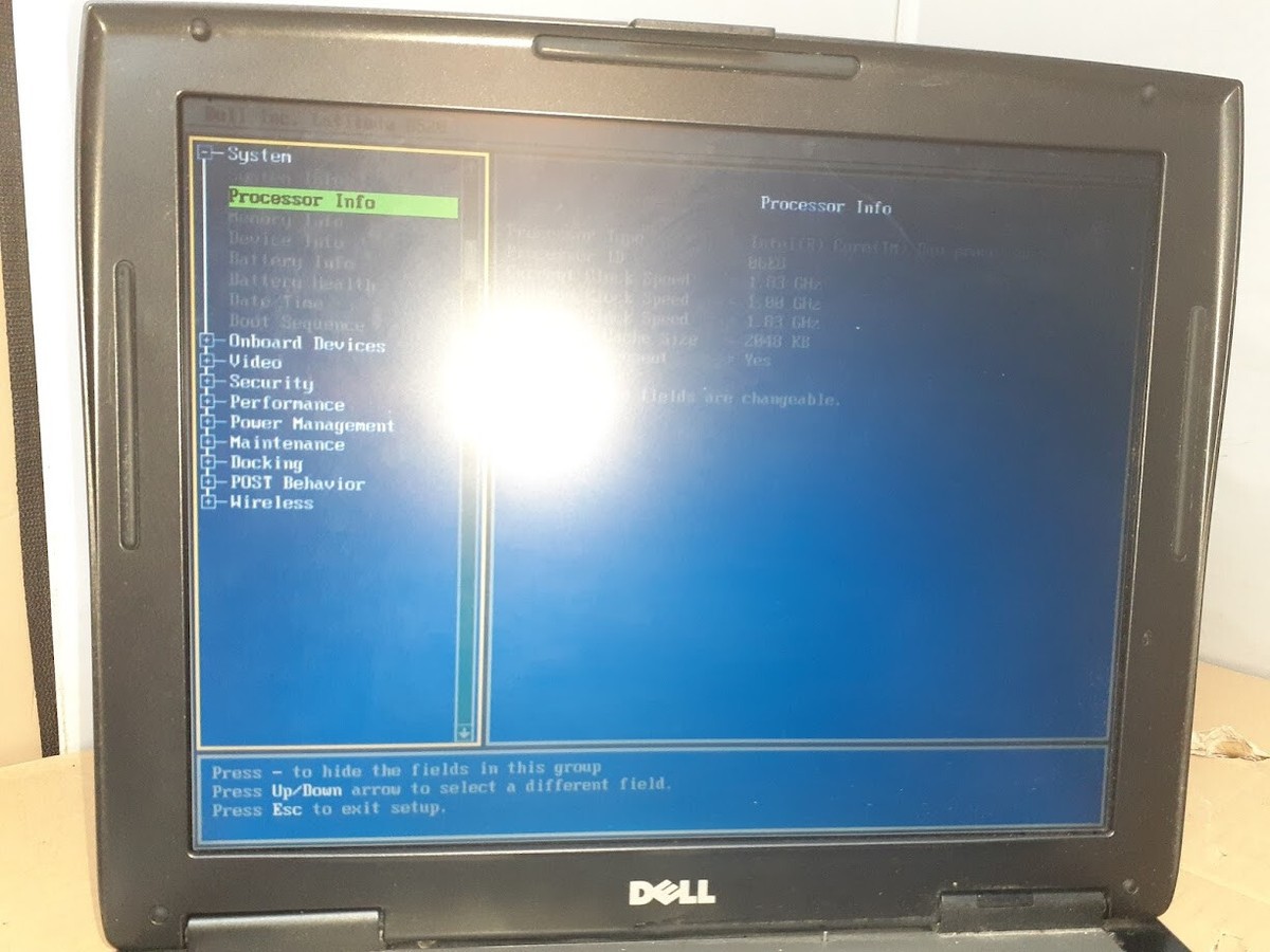 Dell Latitude D520 PP17L Intel Core 2 Duo 1.66 GHz, 512 MB Ram