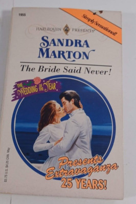 the bride said never by sandra marton harlequin novel paperback good