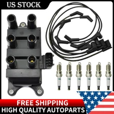 Ignition Coil + Spark plug + Wires For Ford F150 E150 Taurus Mazda Mercury FD498
