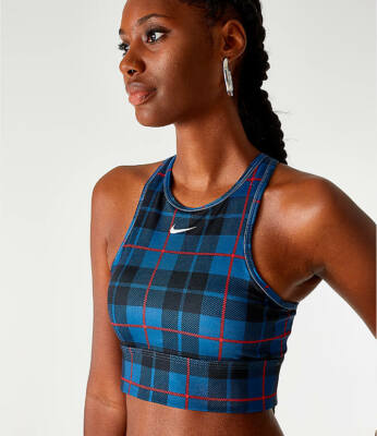 plaid nike crop top