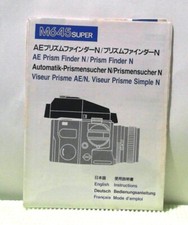Mamiya M645Super AE Prism Finder N, Prism Finder N User's Manual