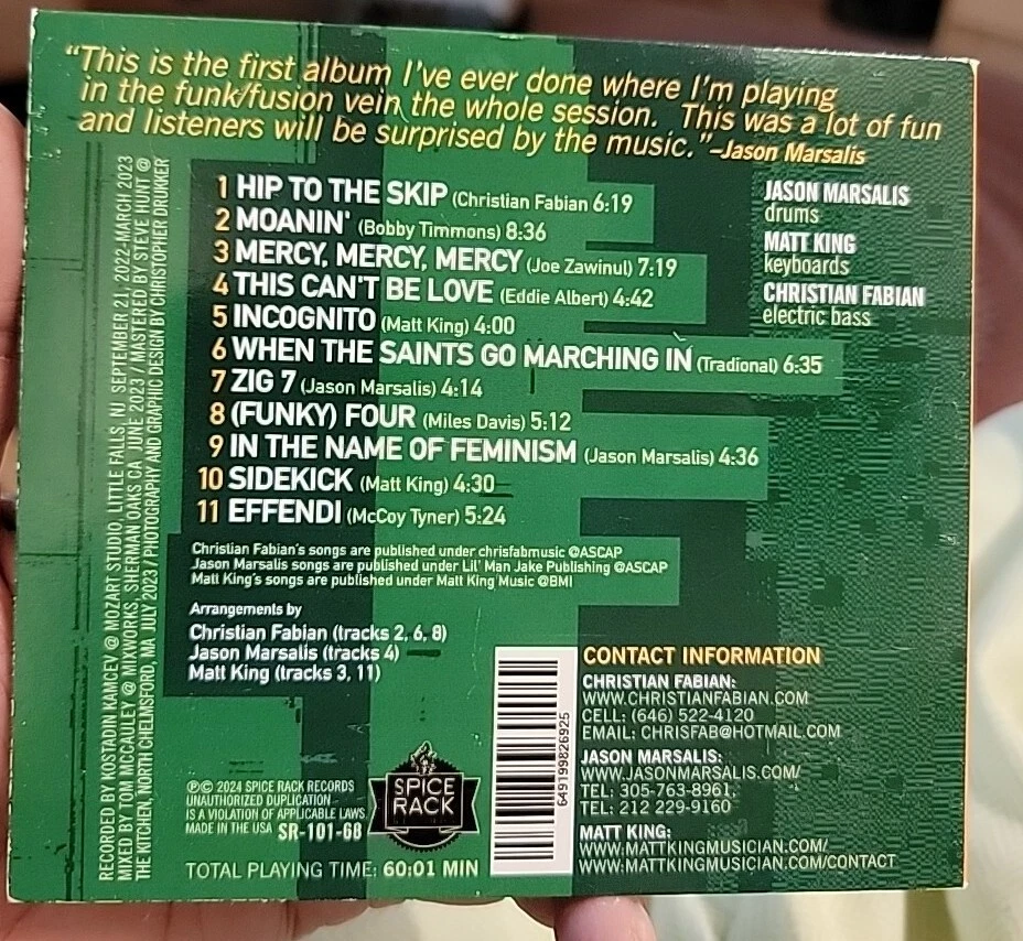 Hip to the Skip, Christian Fabian Trio (CD, 2024, Spice Rack Records)  Foto 2 de 4