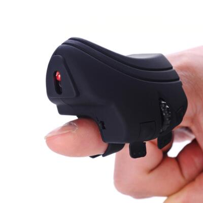 Mini Bluetooth and Wireless Finger Ring Mouse Ergonomic Handheld Optical Black