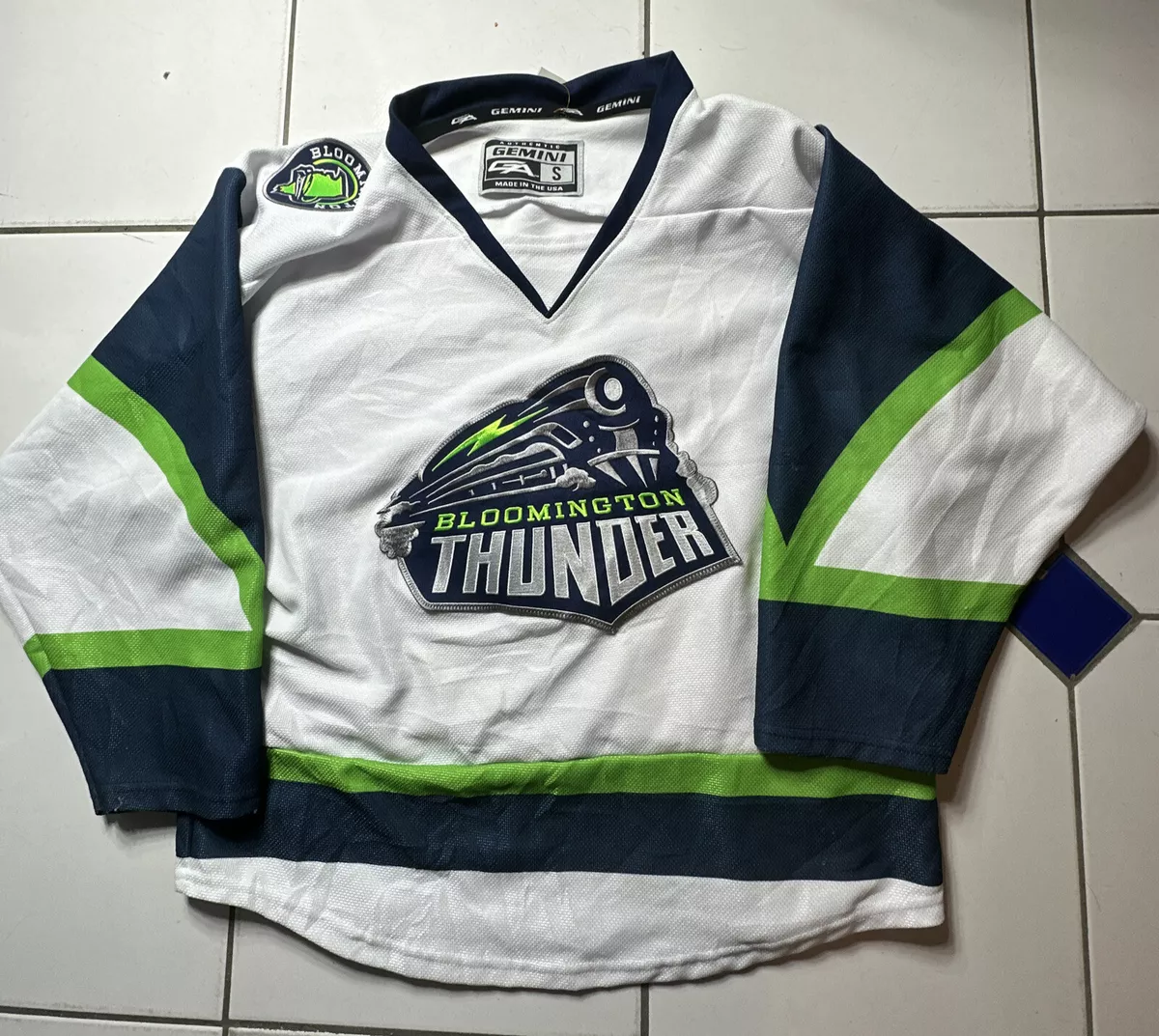Bloomington Thunder SPHL White Hockey Jersey Size S Small eBay