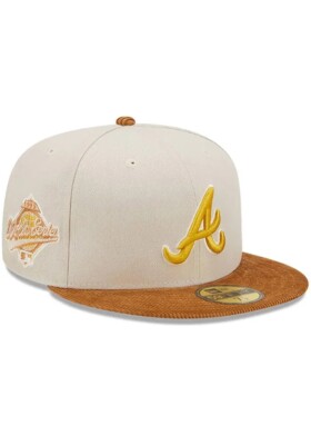 NEW ERA ATLANTA BRAVES 59FIFTY Fitted Hat 5950 WHEAT BEIGE