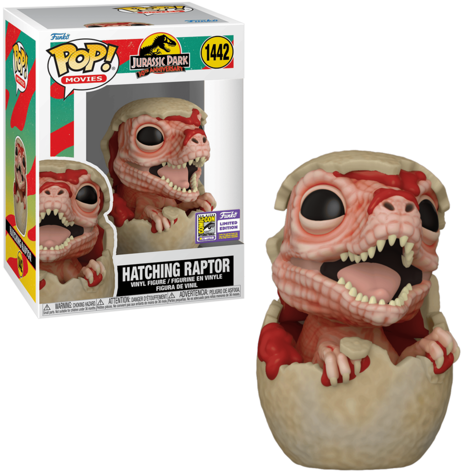 Funko POP! Movies: Jurassic Park - Hatching Raptor (2023 SDCC) #1442