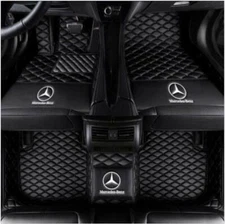 For Mercedes-Benz 1998-2026 Front Rear Luxury Waterproof Carpets Car Floor Mats