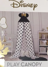 Disney Store Minnie Mouse Icon White w/Blk Ears Indoor Canopy Play Tent 90 x 25