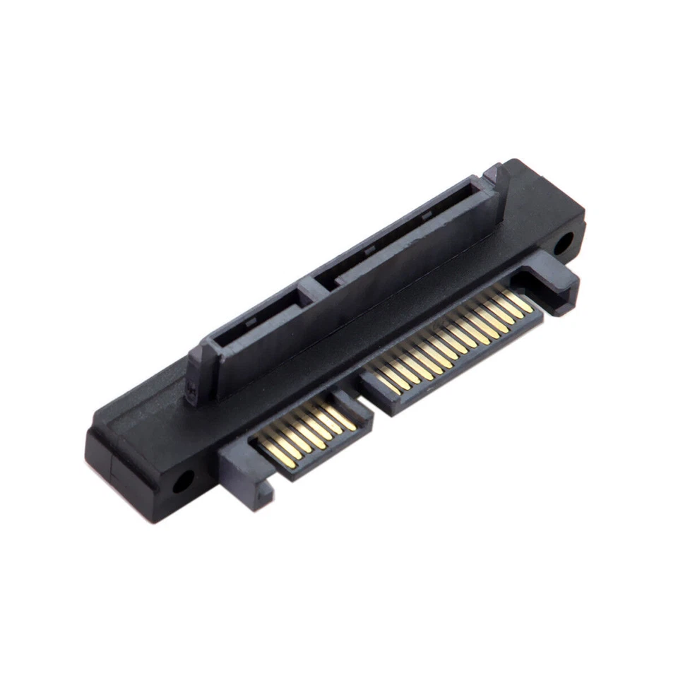 90 Degree Up Angled SATA 22Pin 7+15 Male to SATA 22Pin Female Extension Adapter - Image 3 of 4