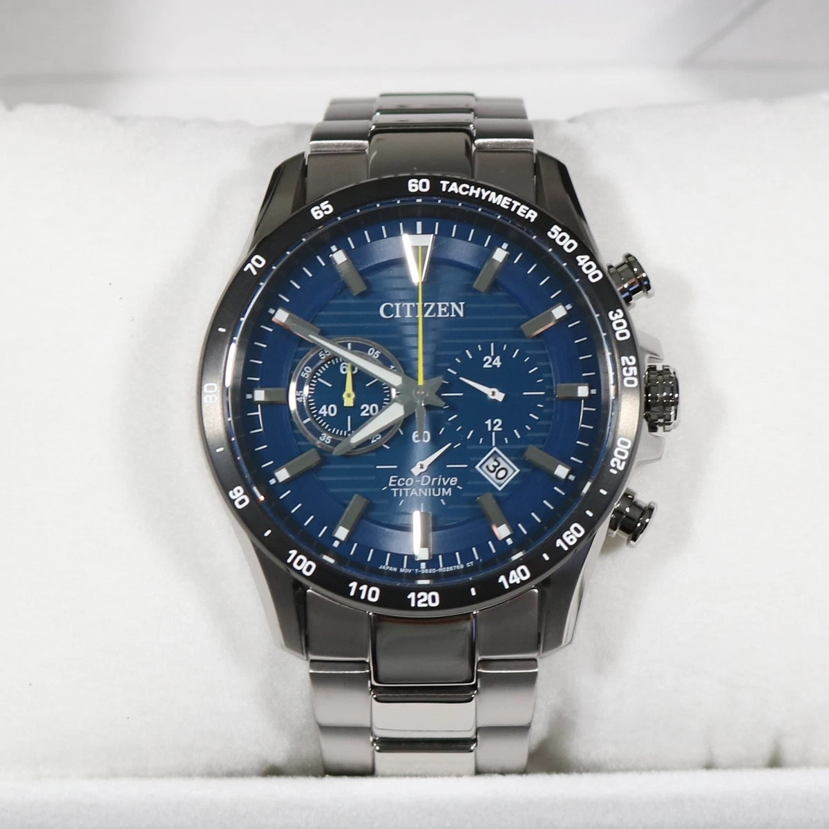 Citizen Eco-Drive Super Titanium Blue Dial Chronograph Men