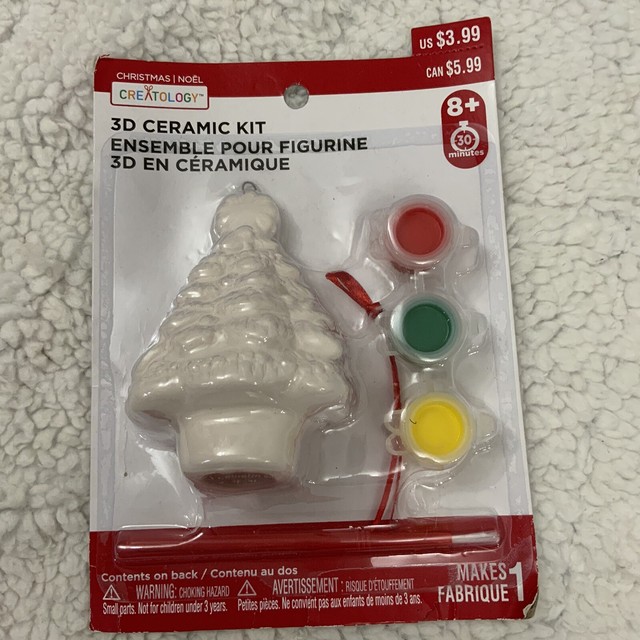 2 PK Creatology Christmas 3d Ceramic Kit Paint a Christmas Tree Ages 8 ...