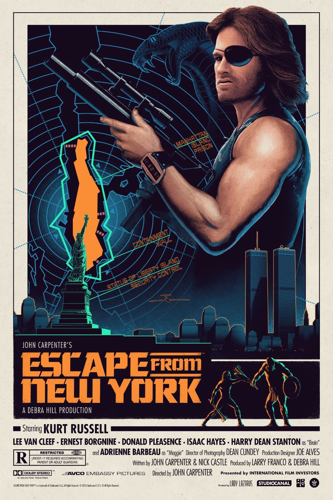 John Carpenter's Escape From New York : movie poster print (b) : 11 x 17