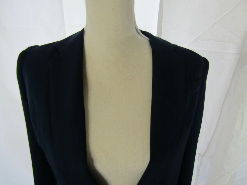 Blazer Haute Hippie Seda Azul Marino Espalda Abierta Talla 2 Foto 4 de 4