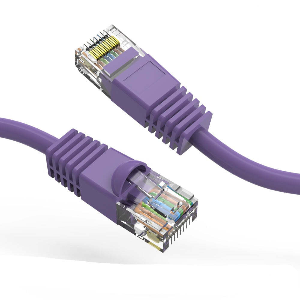 1Ft Purple CAT6 UTP Booted Ethernet Network Cable