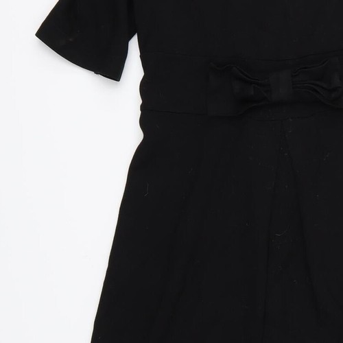 NEXT Womens Black Polyester Blend Skater Dress Size 8 - Picture 12 of 12