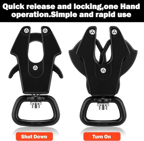 2 Stück Frosch Clip Hundeleine Clip 360 Grad Drehbar Clip Schwerlast Schnellverschluss C - Bild 3 von 11