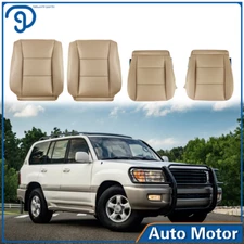 For Toyota Land Cruiser 1998-2007 Driver&Passenger Bottom Top Seat Cover Leather