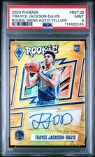 2023 Panini Phoenix Trayce Jackson-Davis Rooke Yellow Auto /35 - PSA 9