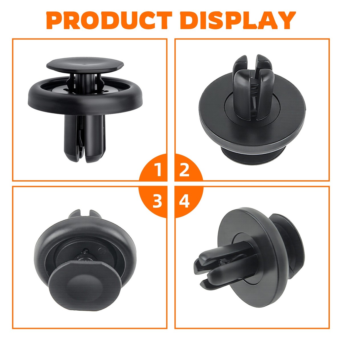 A-Premium 300 PCS (30 Sizes) Car Retainer Clips Kit Compatible With Toyota Corolla 2003-2008 Front Bumper Fender Hood Door Trim Auto Push Pin Plastic Rivet Fastener Replacement Set, W/Removal Tool