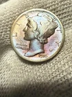 1916 S Mercury Dime 10c High Grade  Lustrous AU++++++High Grade Toned Free Ship
